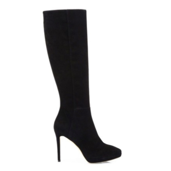 JIMMY CHOO Hoxton Suede Platform Knee High Boots - Picture 3 of 4